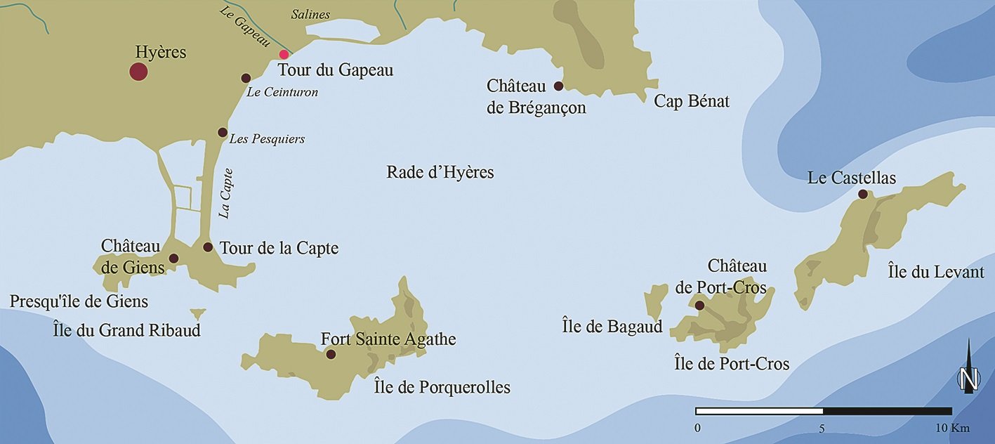 Carte rade Hyères